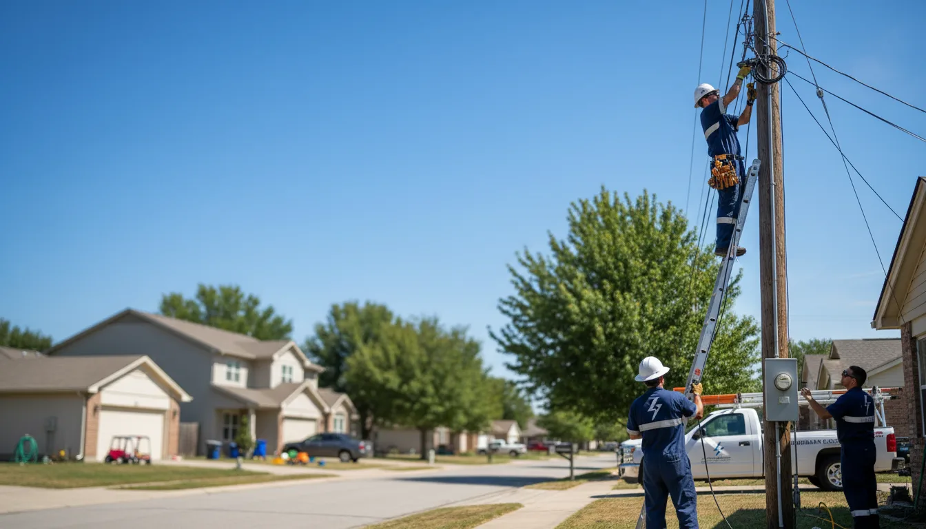 Residential electrician providing installation services in Urich, MO